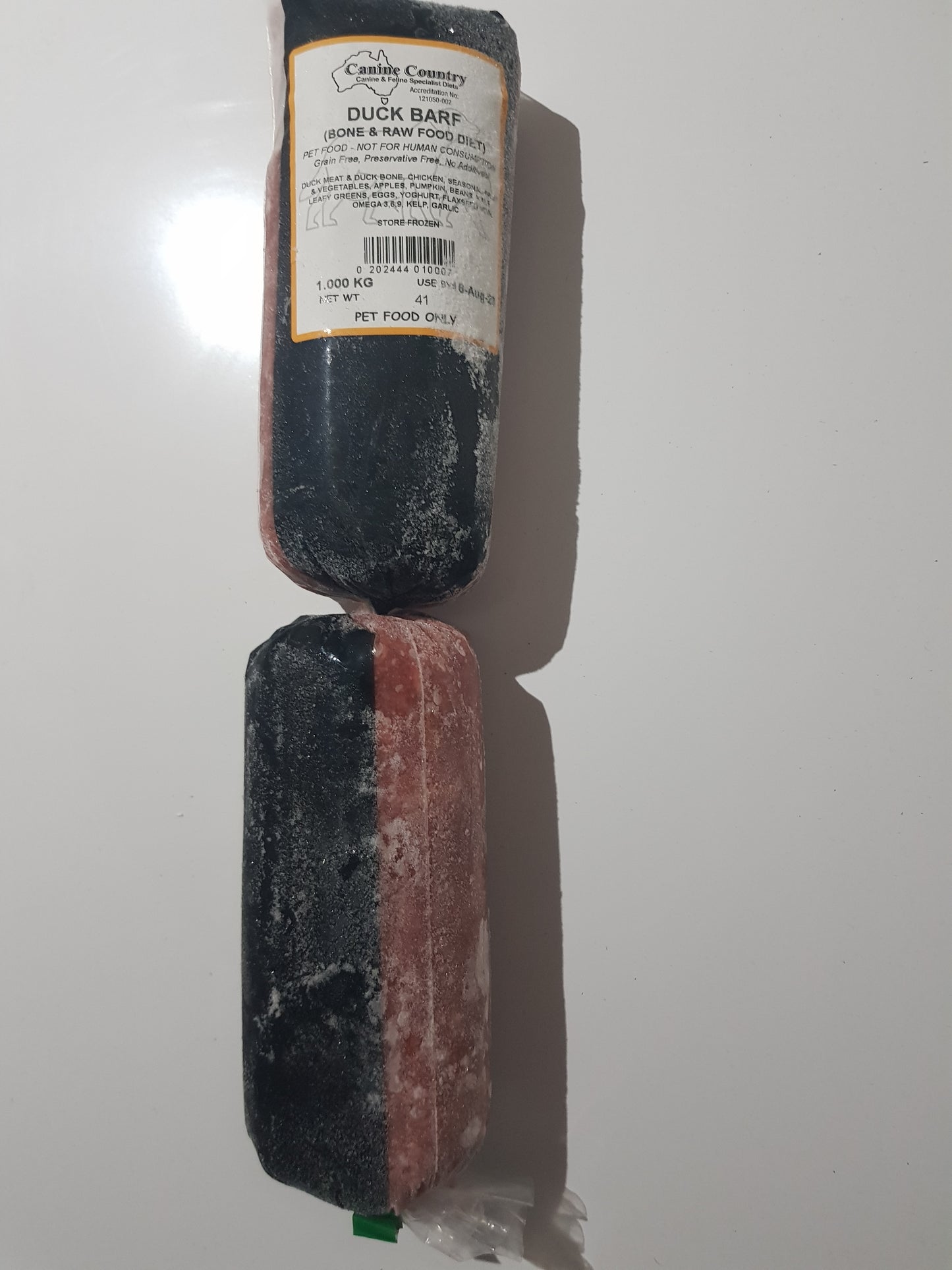 Bone and Raw Food Mix - Duck 1kg Roll