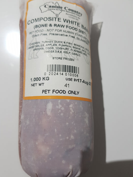 Bone and Raw Food Mix - Chicken 1kg Roll